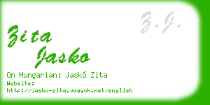 zita jasko business card