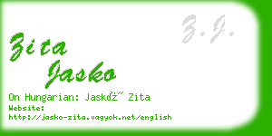 zita jasko business card